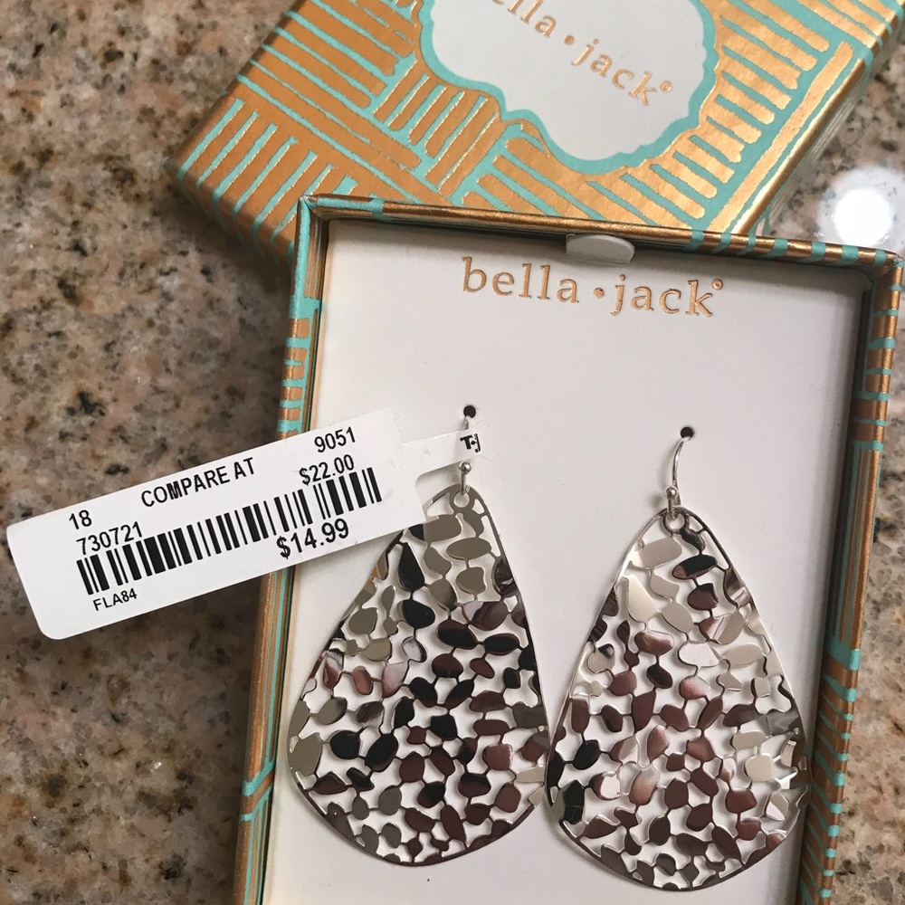 Brand new in box silver earrings
